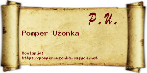 Pomper Uzonka névjegykártya